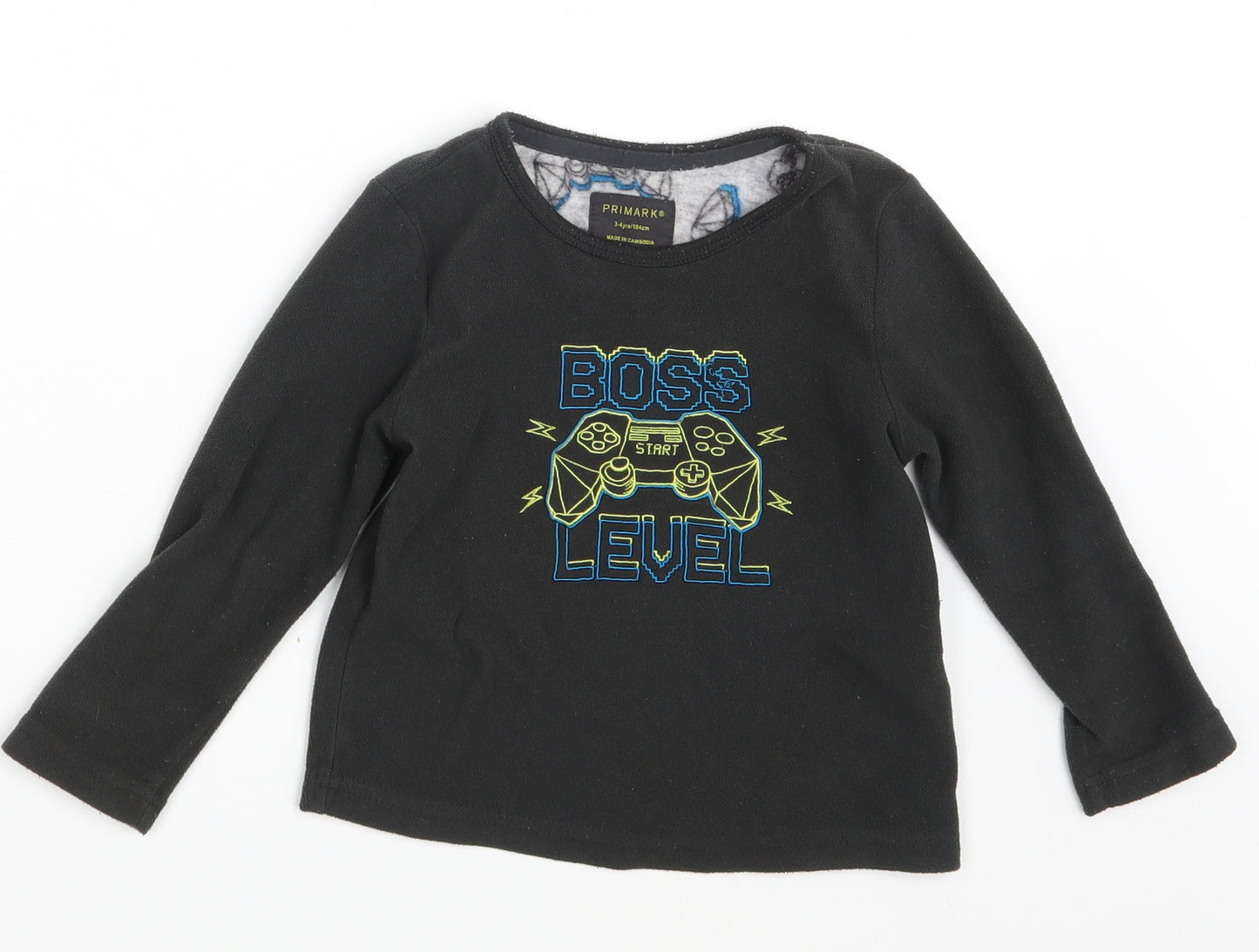 Primark Boys Black   Pullover Jumper Size 3-4 Years