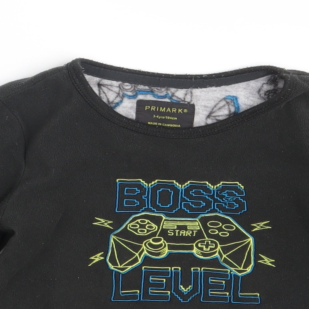 Primark Boys Black   Pullover Jumper Size 3-4 Years