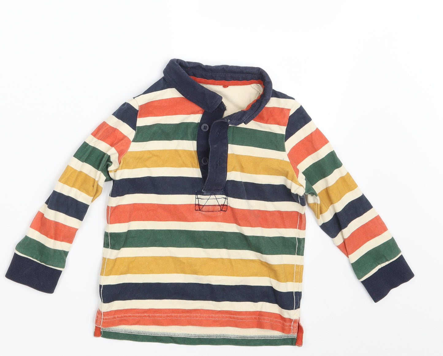 TU Boys Multicoloured Striped  Pullover Polo Size 3-4 Years