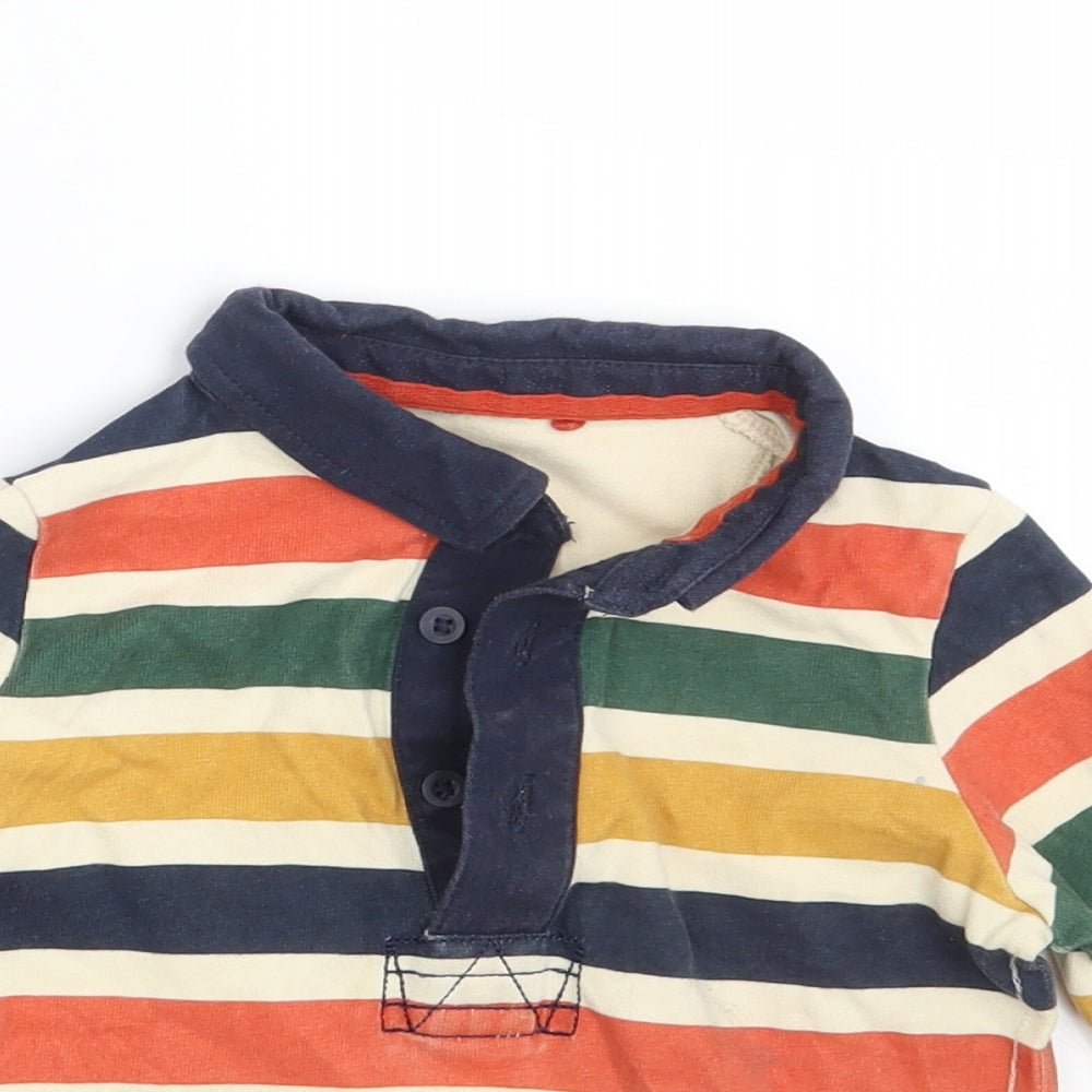TU Boys Multicoloured Striped  Pullover Polo Size 3-4 Years