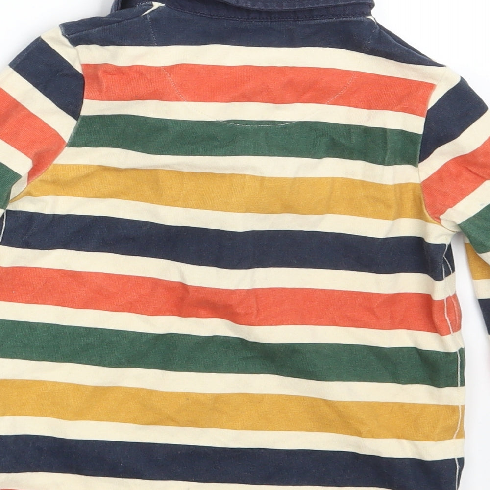 TU Boys Multicoloured Striped  Pullover Polo Size 3-4 Years