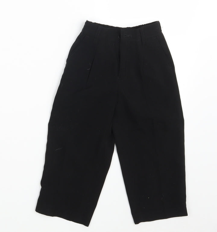 Ricardo Boys Black Dress Pants Trousers One Size - Waist 16in; Inside leg 13in