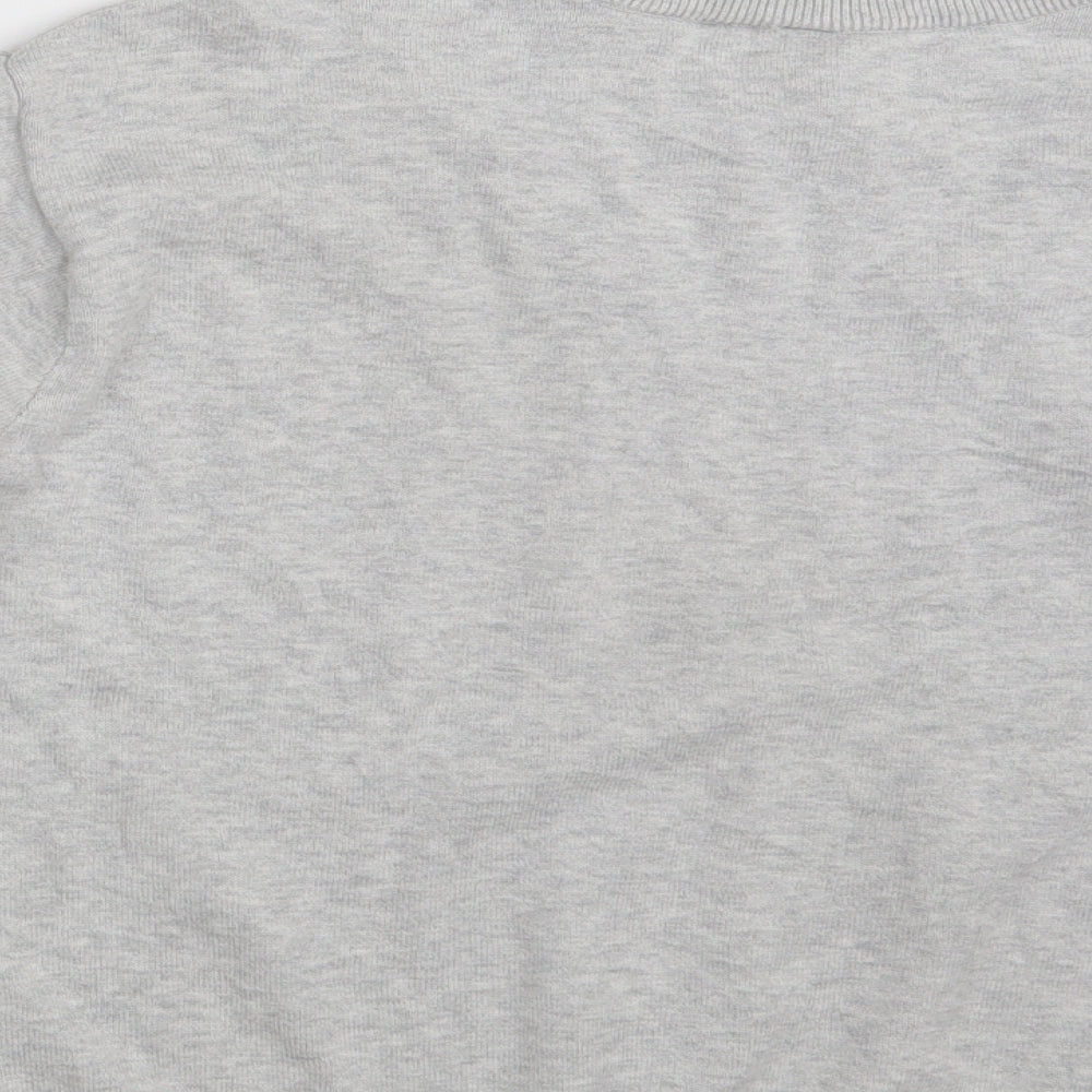 H&M Womens Grey Floral  Pullover Jumper Size M