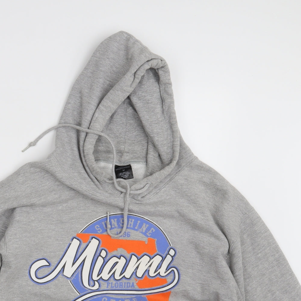 Point Sportswear Mens Grey   Pullover Hoodie Size M