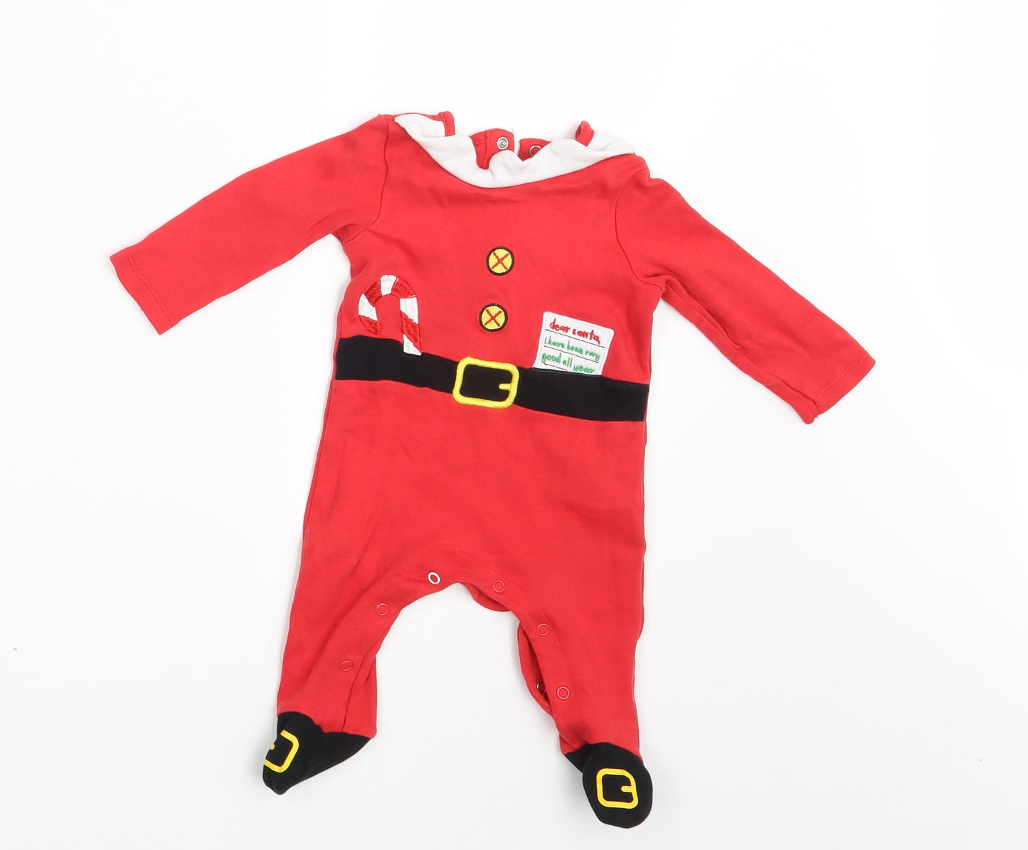 Pep & Co. Baby Red   Romper One-Piece Size 0-3 Months  - Inside Leg 7 Inches