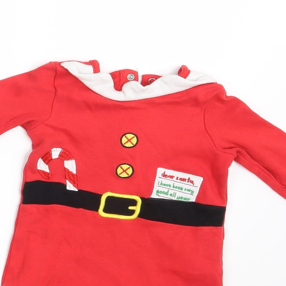 Pep & Co. Baby Red   Romper One-Piece Size 0-3 Months  - Inside Leg 7 Inches