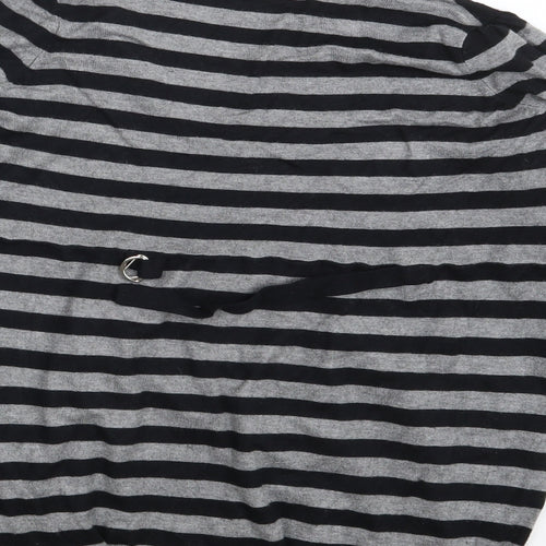 Love Label Womens Grey Striped  Pullover Sweatshirt Size 8