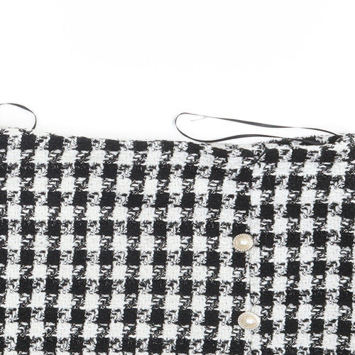 SheIn Womens Black Check  Mini Skirt Size XS