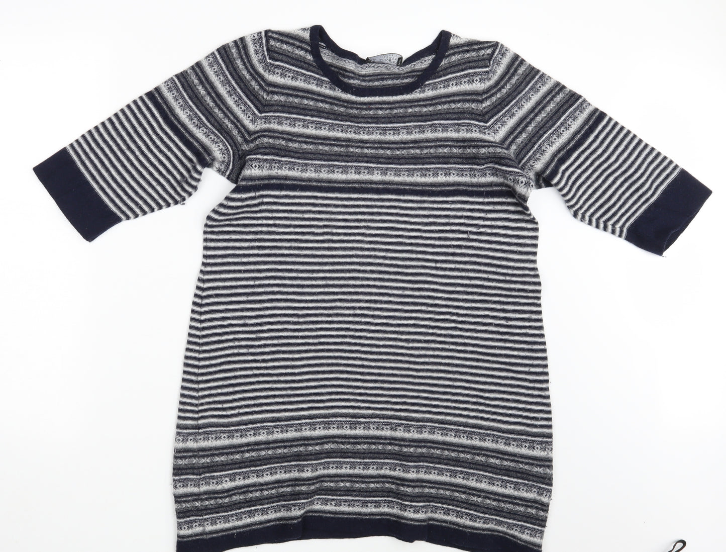 Autograph Womens Blue Striped  Pullover Jumper Size 16