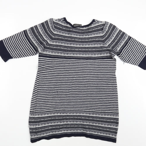 Autograph Womens Blue Striped  Pullover Jumper Size 16
