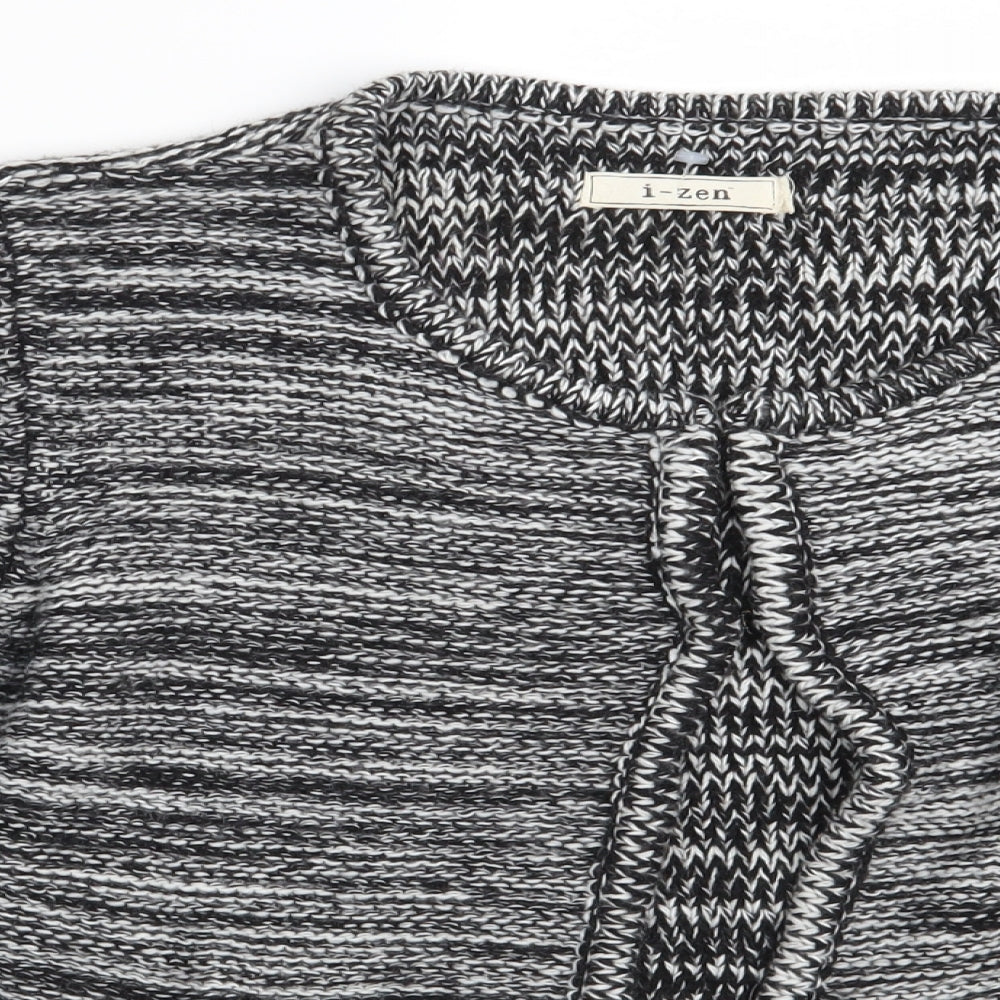 i-ZEN Womens Black   Cardigan Jumper One Size