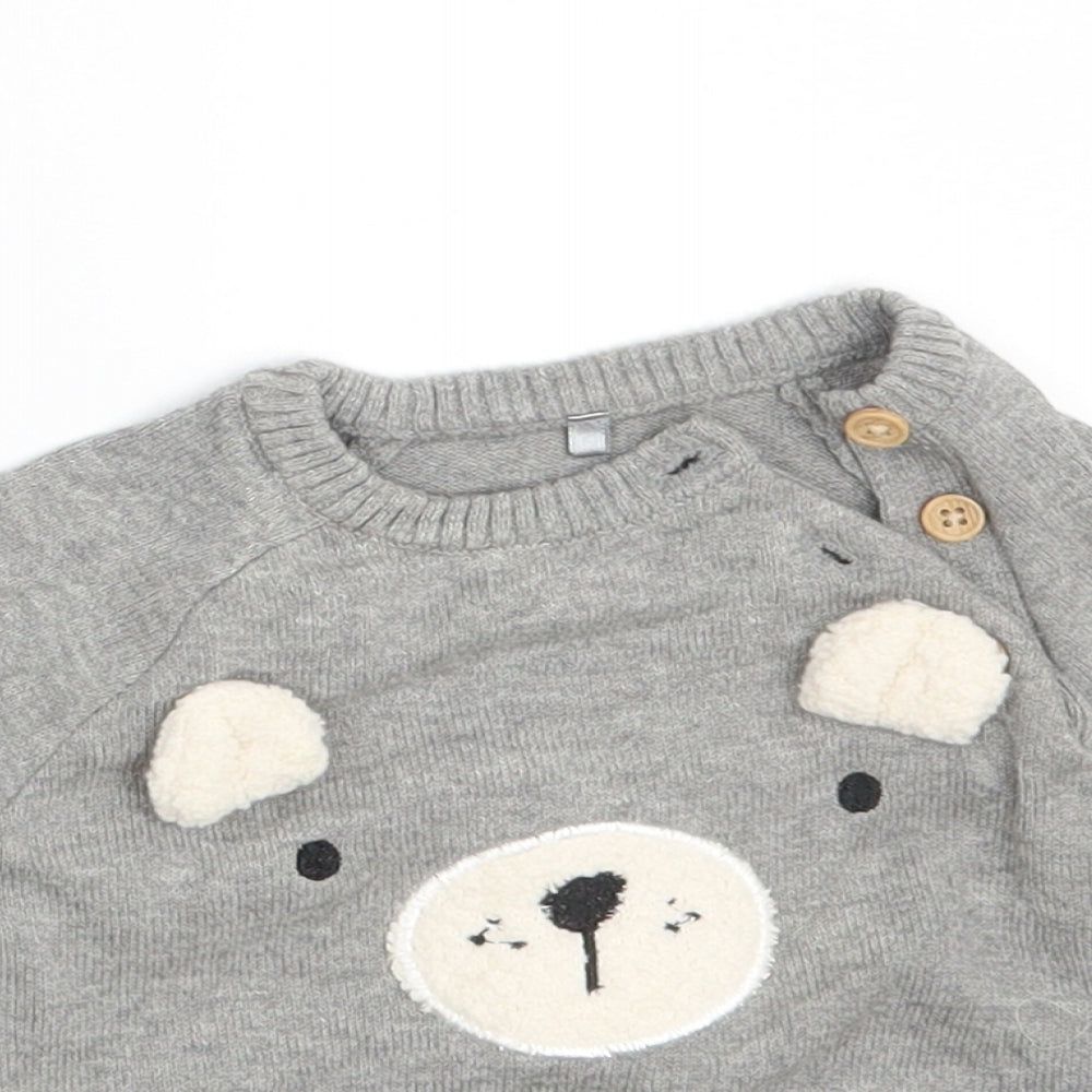TU Baby Grey   Pullover Jumper Size 0-3 Months