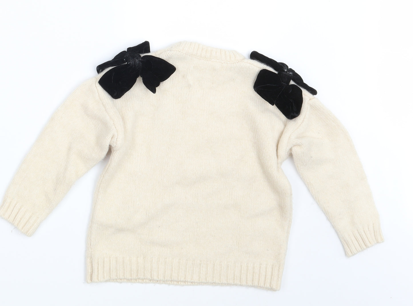 Zara Girls Ivory   Pullover Jumper Size 5-6 Years