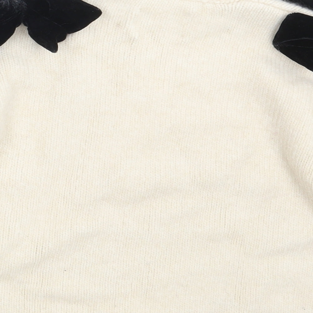 Zara Girls Ivory   Pullover Jumper Size 5-6 Years