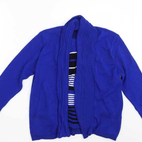 Envy Womens Blue Striped  Pullover Jumper Size L