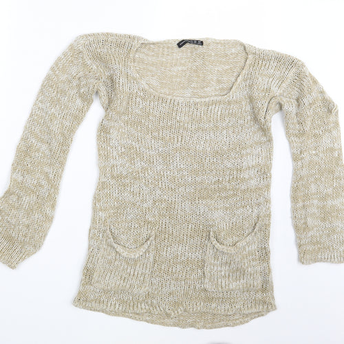 Atmosphere Womens Beige   Pullover Jumper Size 8