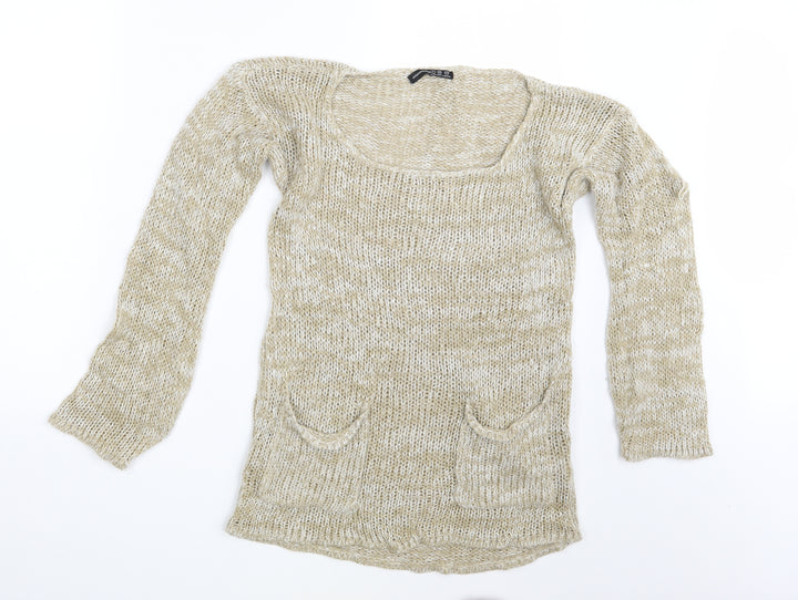 Atmosphere Womens Beige   Pullover Jumper Size 8