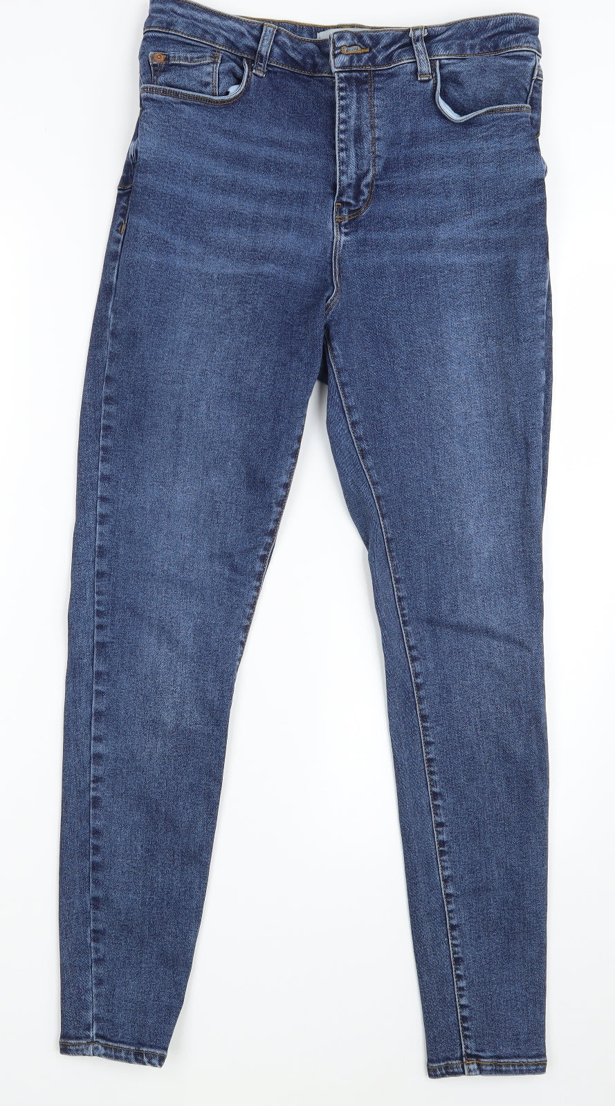 New Look Womens Blue  Denim Skinny Jeans Size 12 L28 in