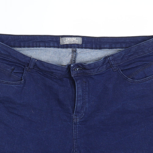 Dorothy Perkins Womens Blue  Denim Chino Shorts Size 16