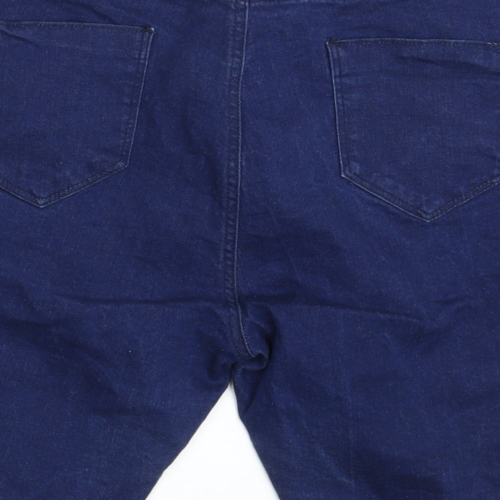 Dorothy Perkins Womens Blue  Denim Chino Shorts Size 16