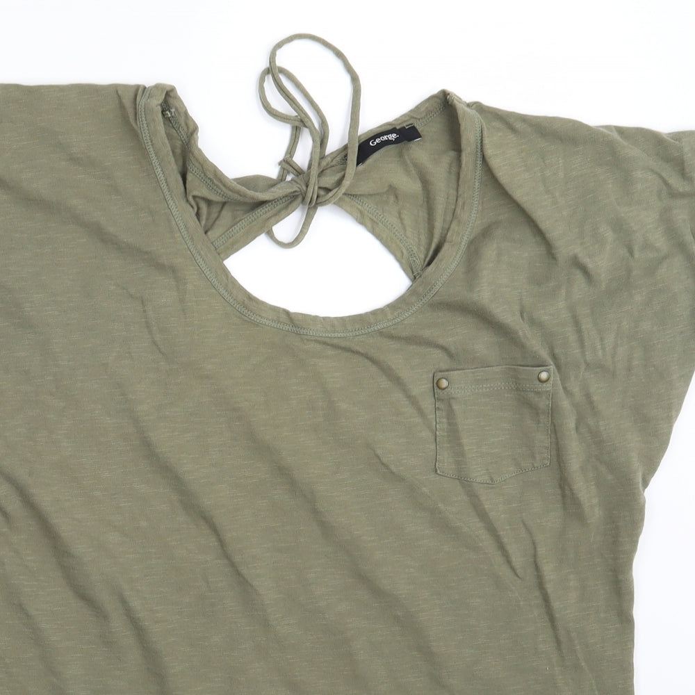 George Womens Green   Basic T-Shirt Size 18