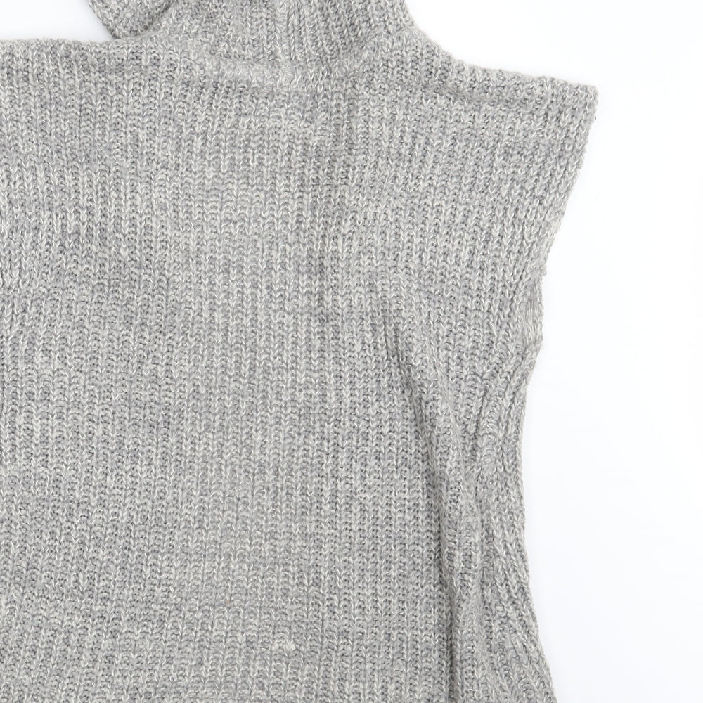 Grabal Alok Womens Grey   Wrap Jumper Size S