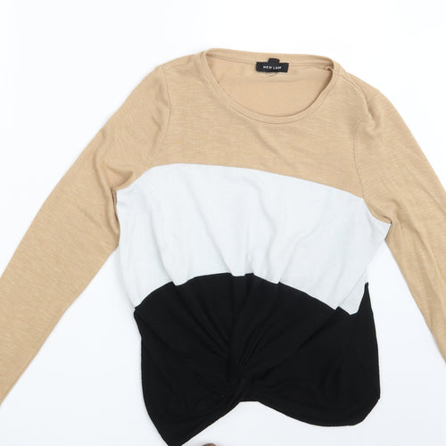 New Look Womens Multicoloured Striped  Pullover Sweatshirt Size M