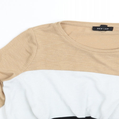 New Look Womens Multicoloured Striped  Pullover Sweatshirt Size M