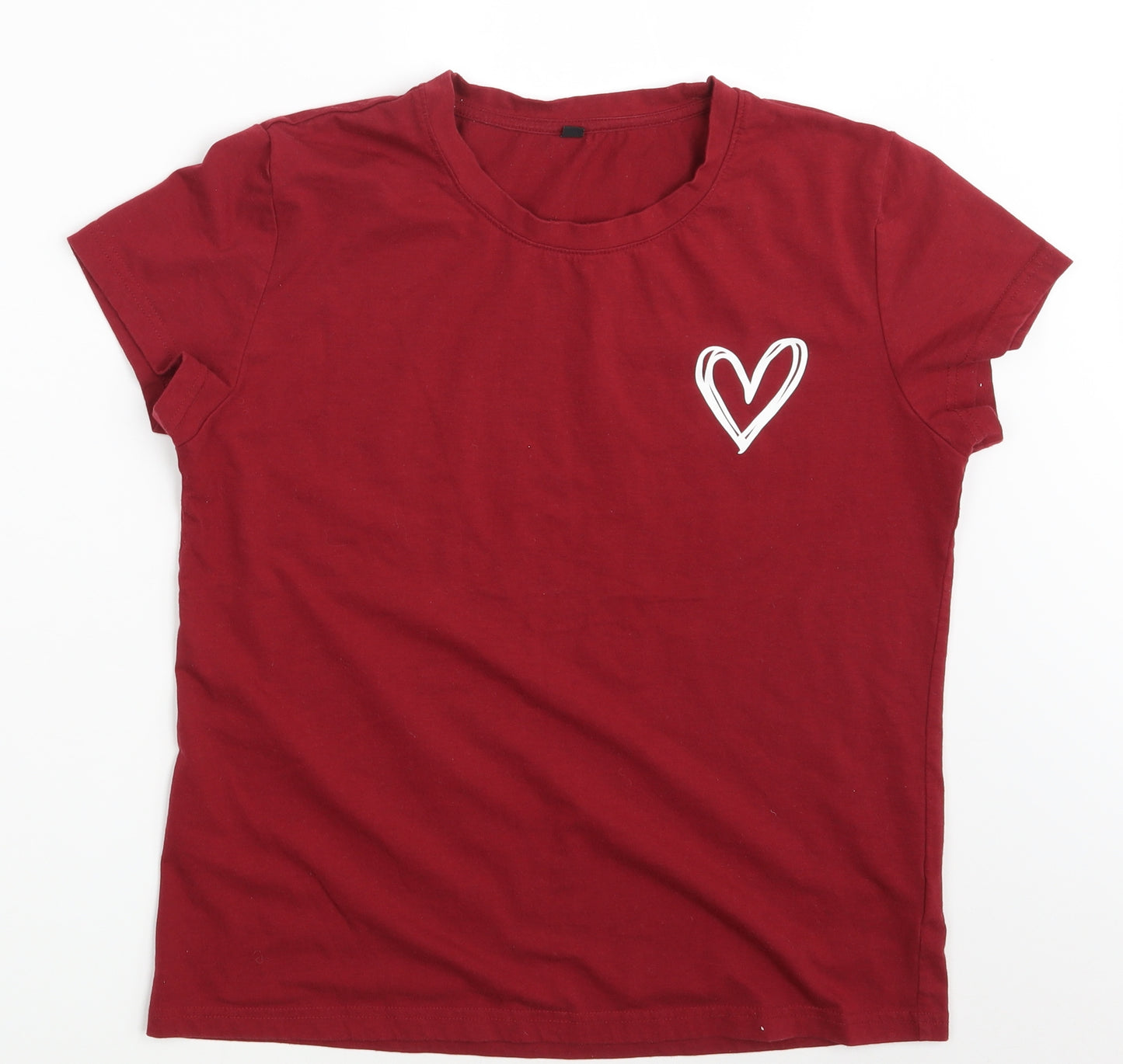 SheIn Womens Red   Basic T-Shirt Size L