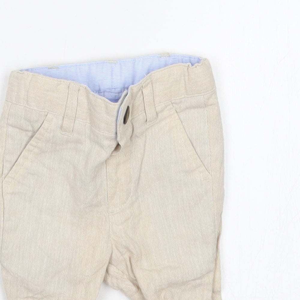 Marks and Spencer Boys Beige   Cargo Trousers Size 3-6 Months