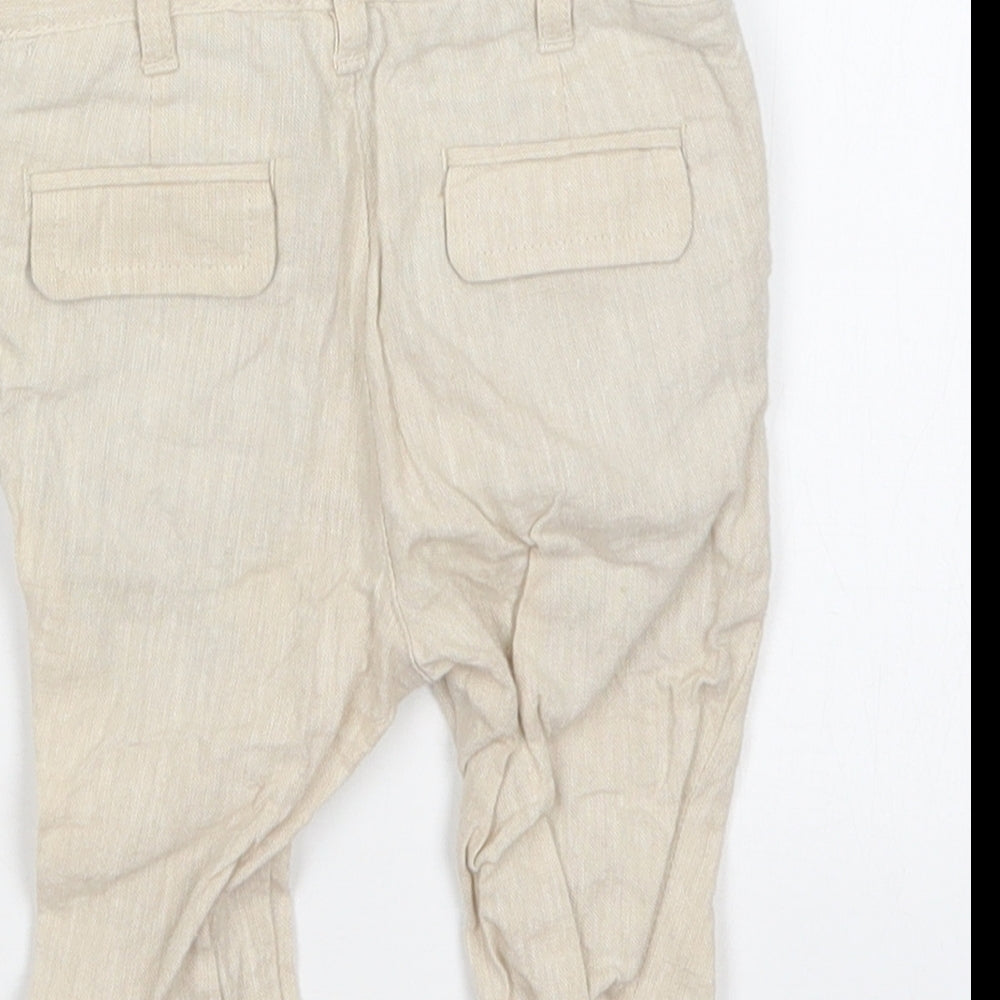 Marks and Spencer Boys Beige   Cargo Trousers Size 3-6 Months