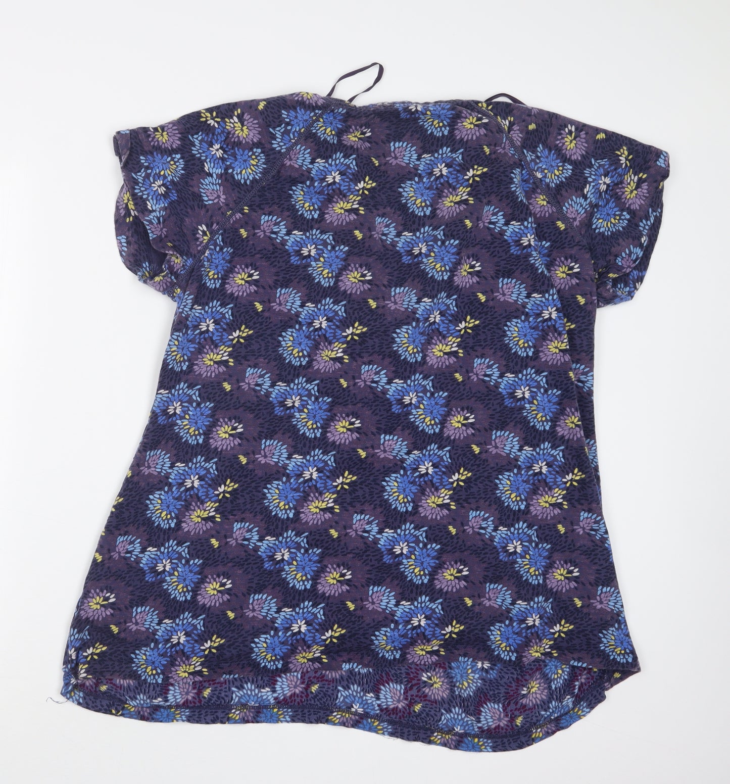 Mantaray Womens Blue Geometric  Basic T-Shirt Size 18