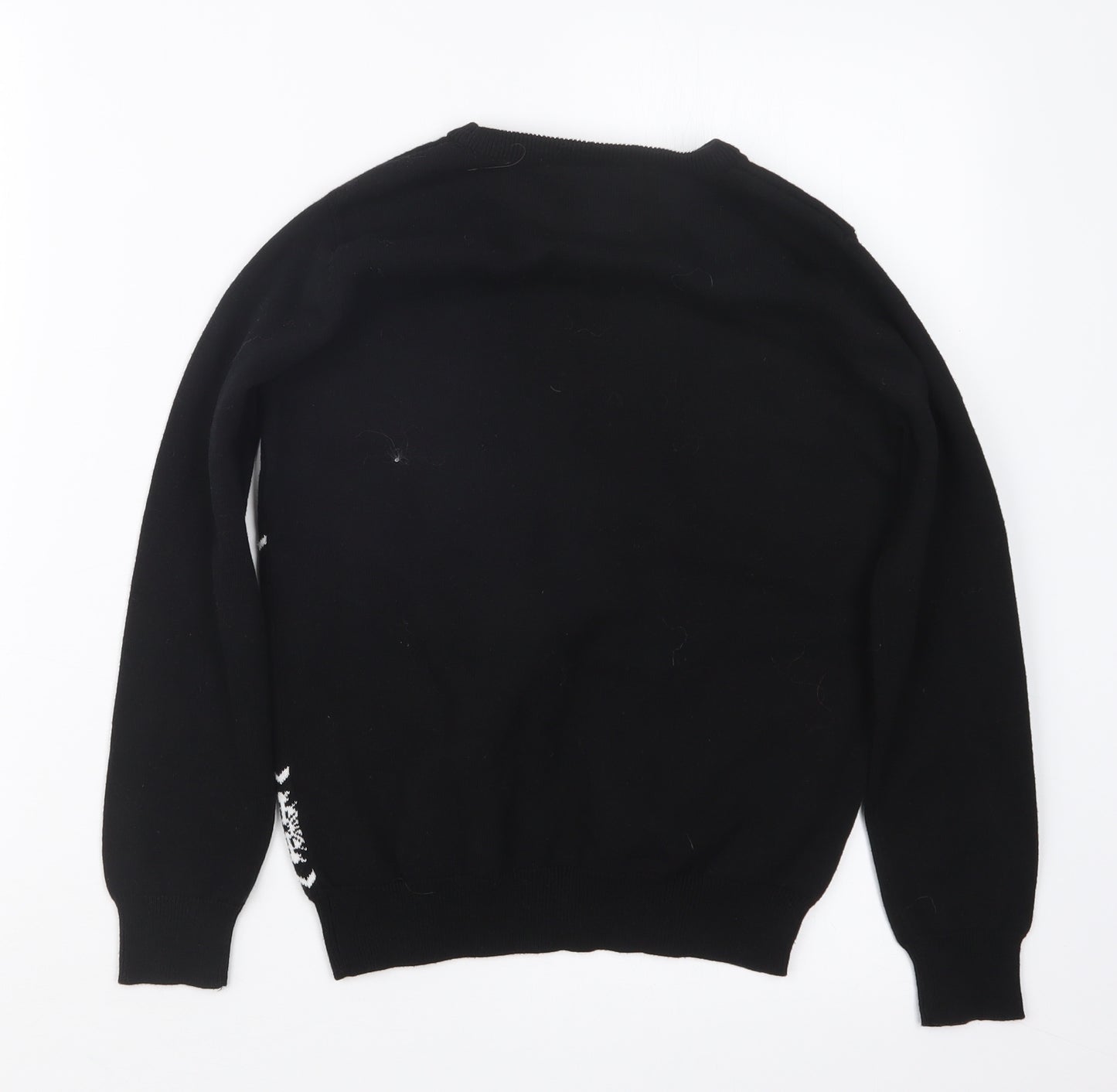 Primark Boys Black  Knit Pullover Jumper Size 10-11 Years  - Christmas