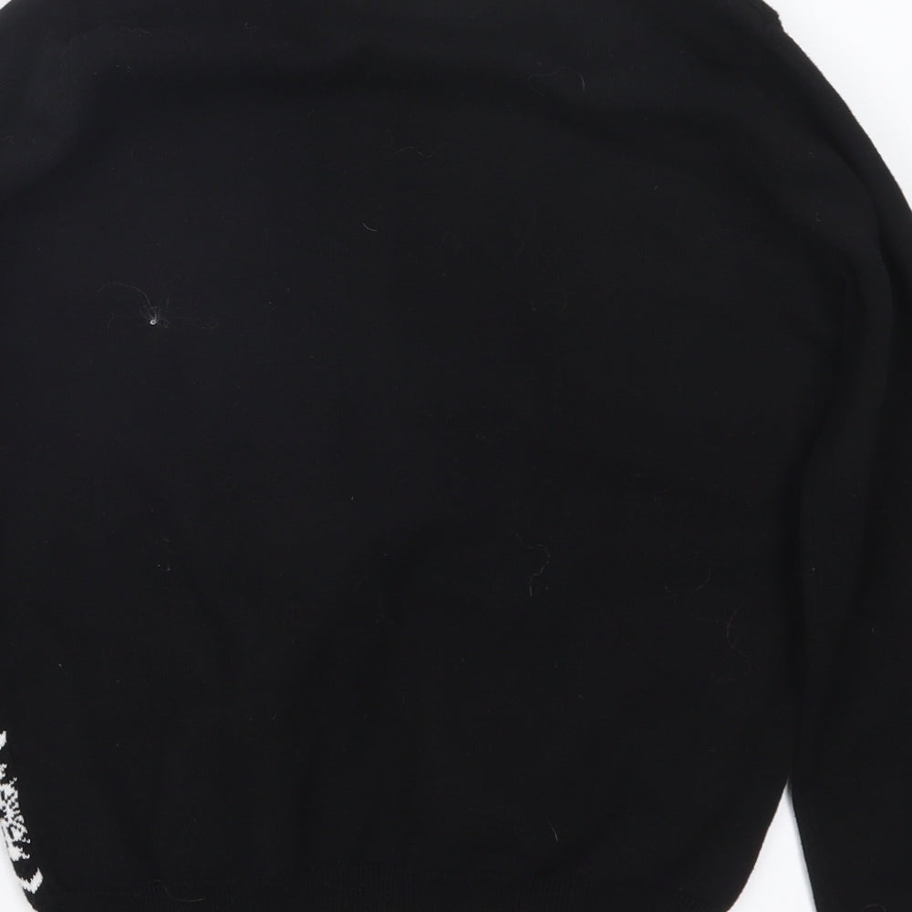 Primark Boys Black  Knit Pullover Jumper Size 10-11 Years  - Christmas