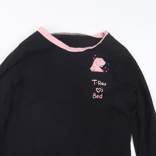 George Girls Black Geometric  Top Pyjama Top Size 11-12 Years
