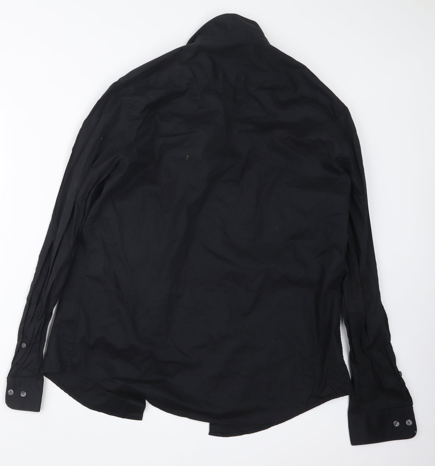 H&M Mens Black    Button-Up Size L