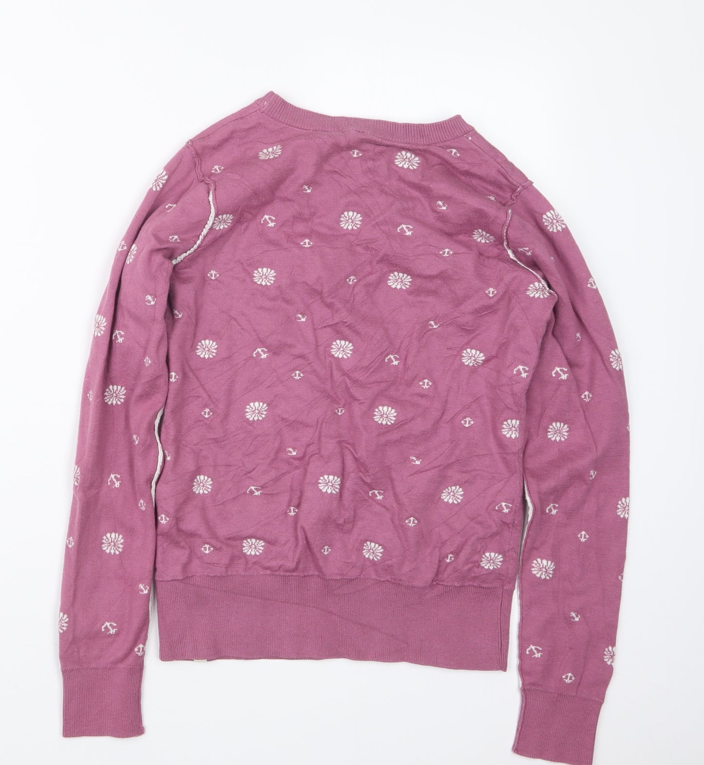 Animal Womens Purple  Knit Pullover Jumper Size 10