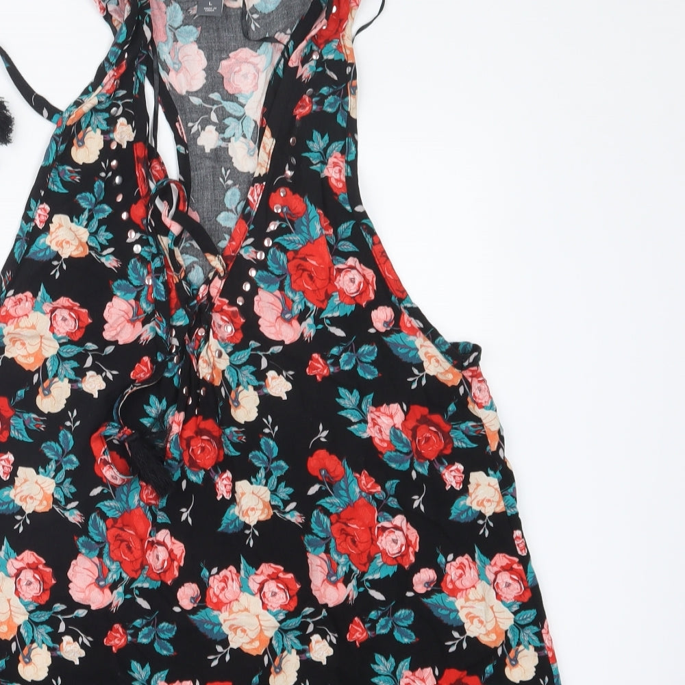 Primark Womens Black Floral  Basic Blouse Size L