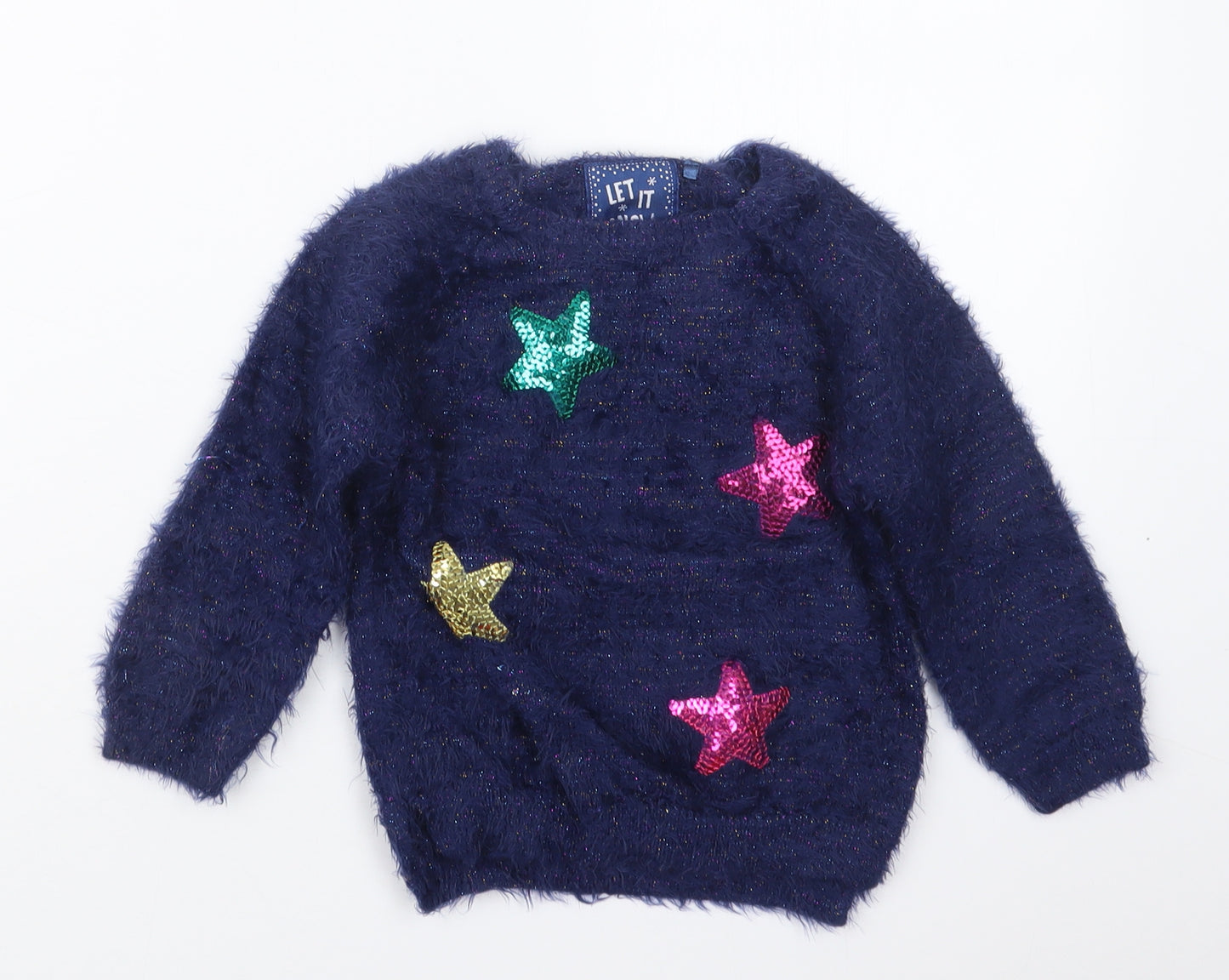 TU Girls Blue   Pullover Jumper Size 3-4 Years