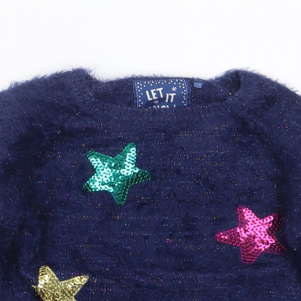 TU Girls Blue   Pullover Jumper Size 3-4 Years