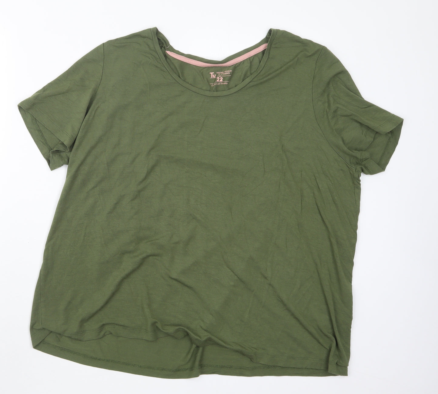 TU Womens Green   Basic T-Shirt Size 22