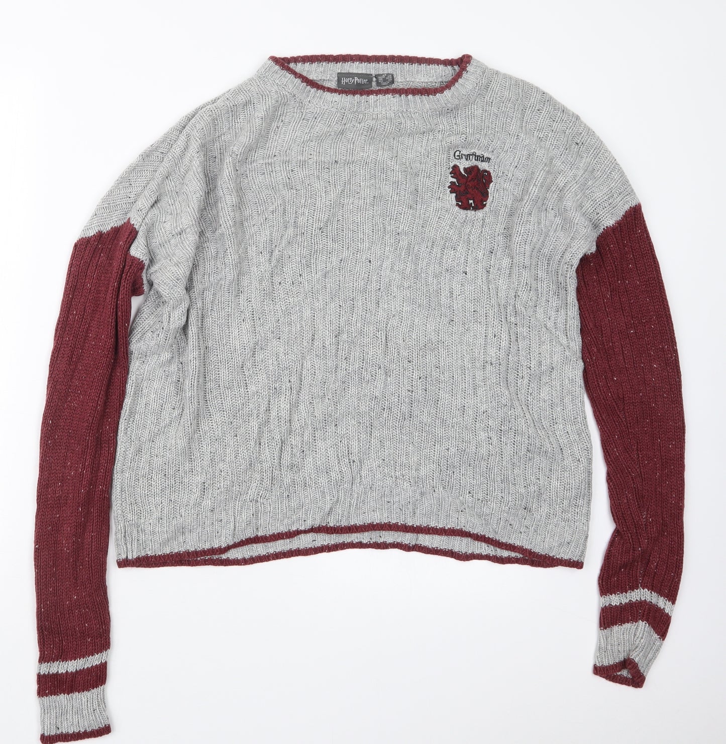 Primark Womens Grey  Knit Pullover Jumper Size 6  - Harry Potter