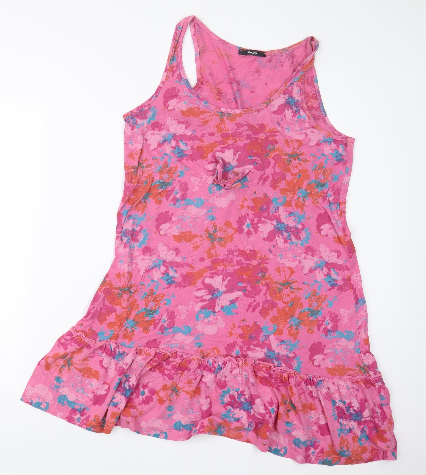 George Womens Pink Geometric  Basic T-Shirt Size 16