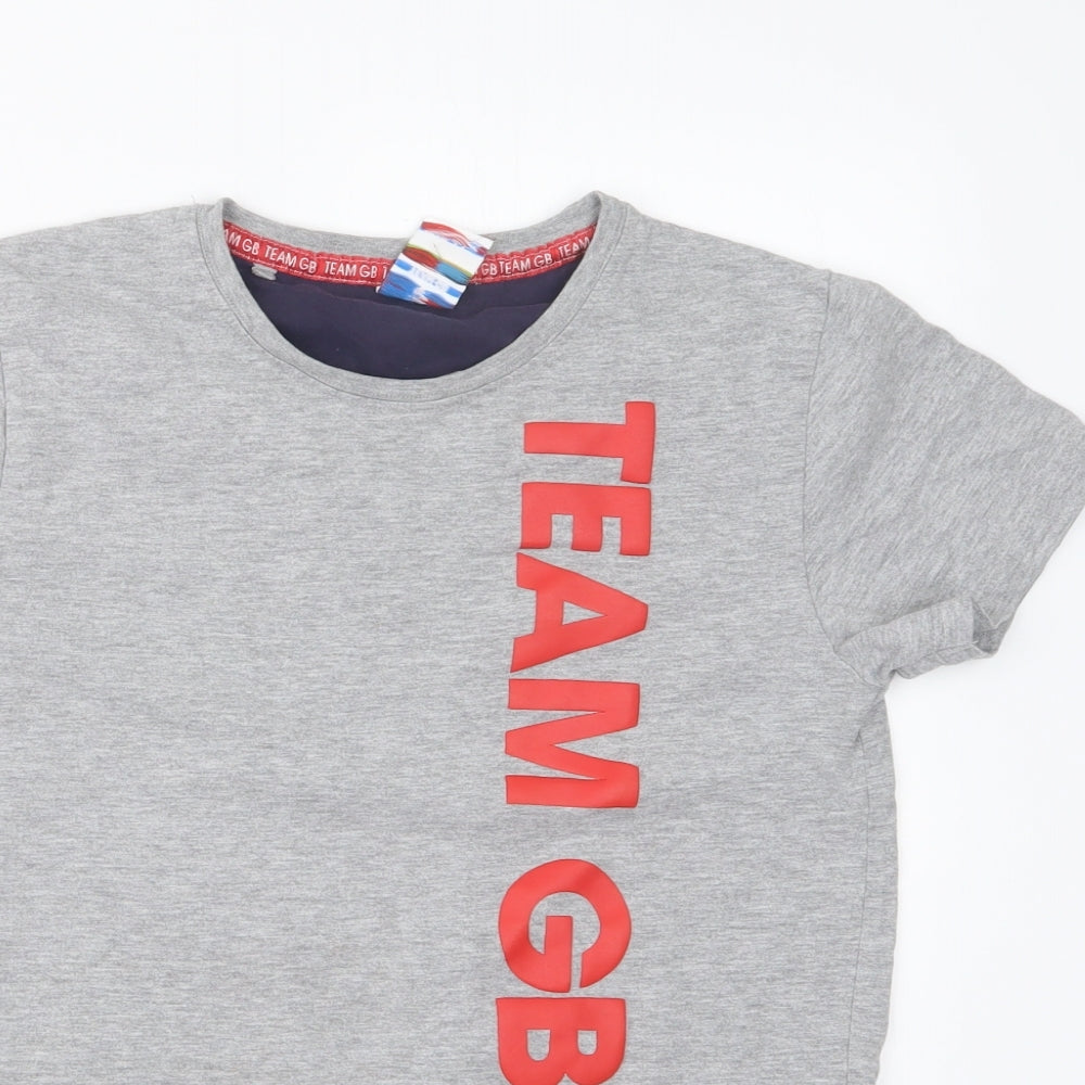 Team GB Boys Grey   Basic T-Shirt Size 11-12 Years  - Team GB