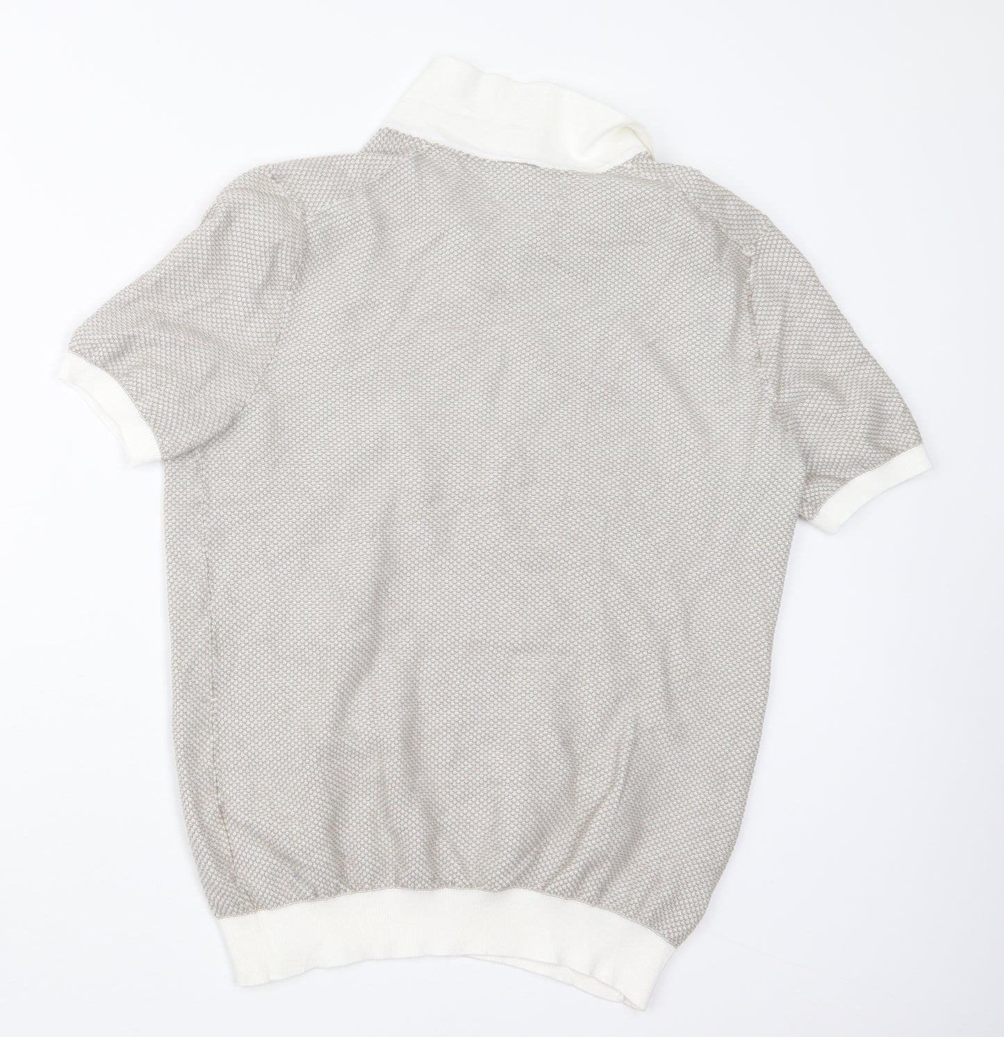 Autograph Mens Beige  Knit  Polo Size M