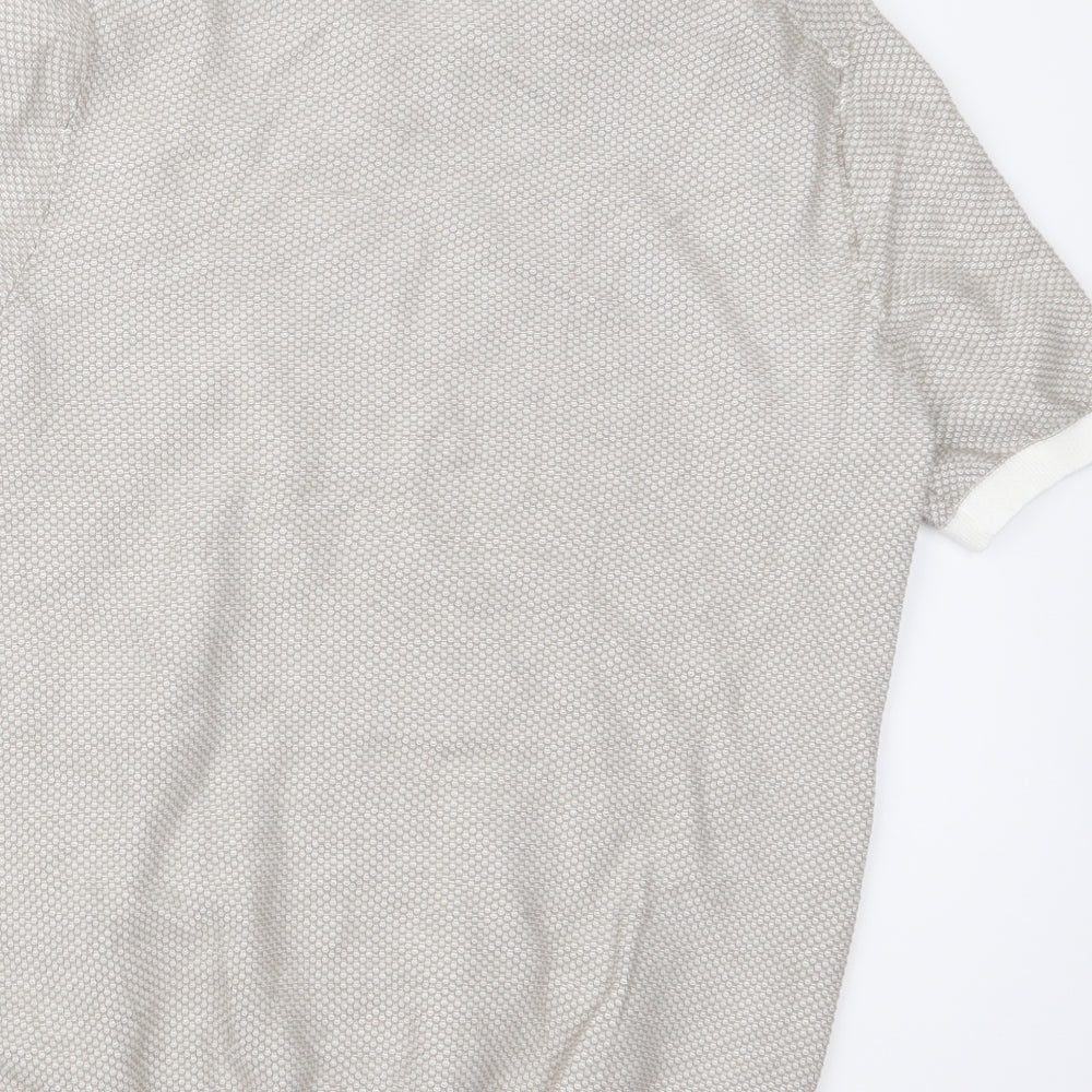 Autograph Mens Beige  Knit  Polo Size M