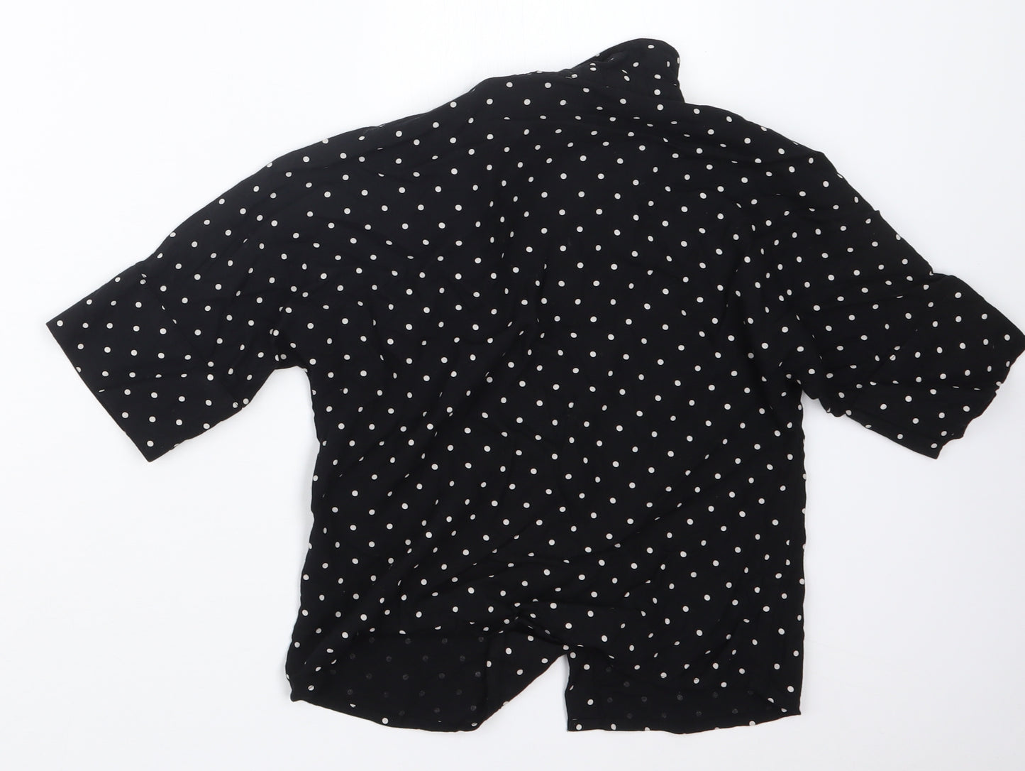 George Girls Black Polka Dot  Basic Button-Up Size 8-9 Years