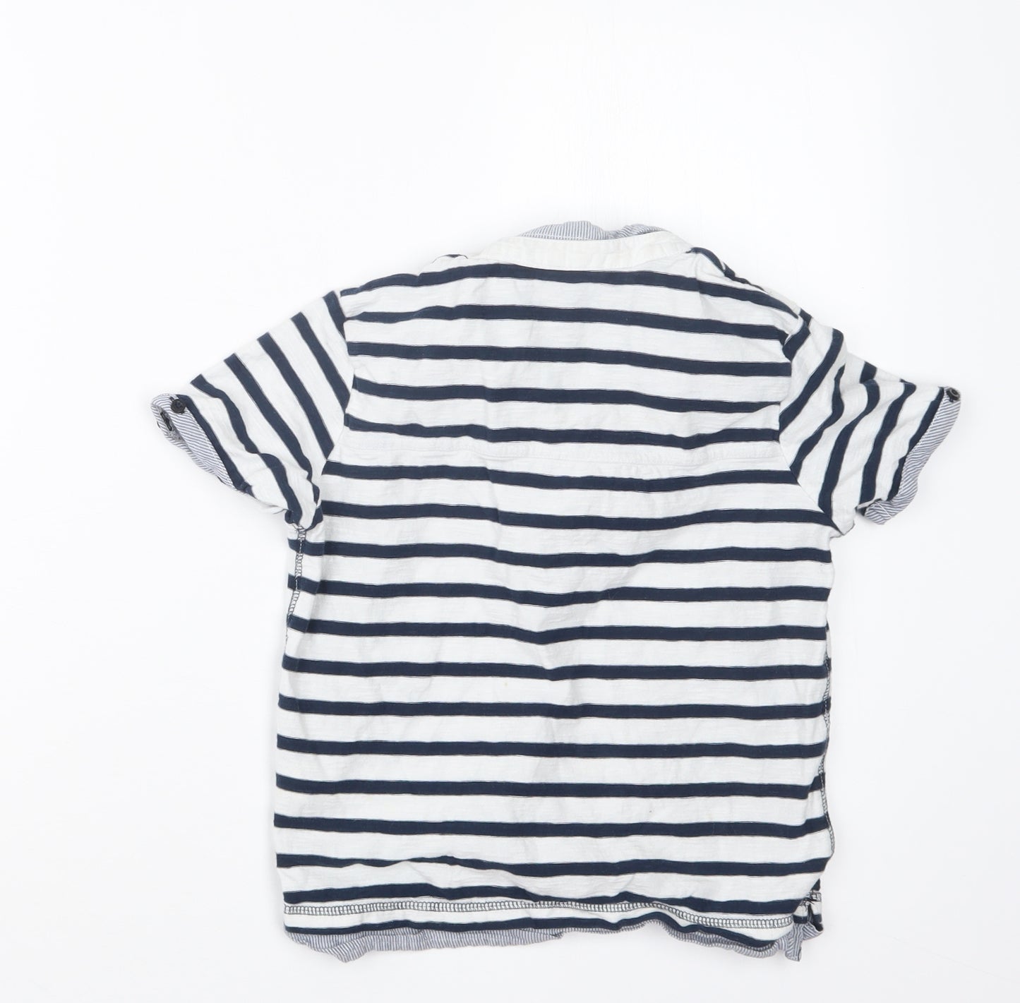 NEXT Boys Blue Striped  Basic Polo Size 7 Years