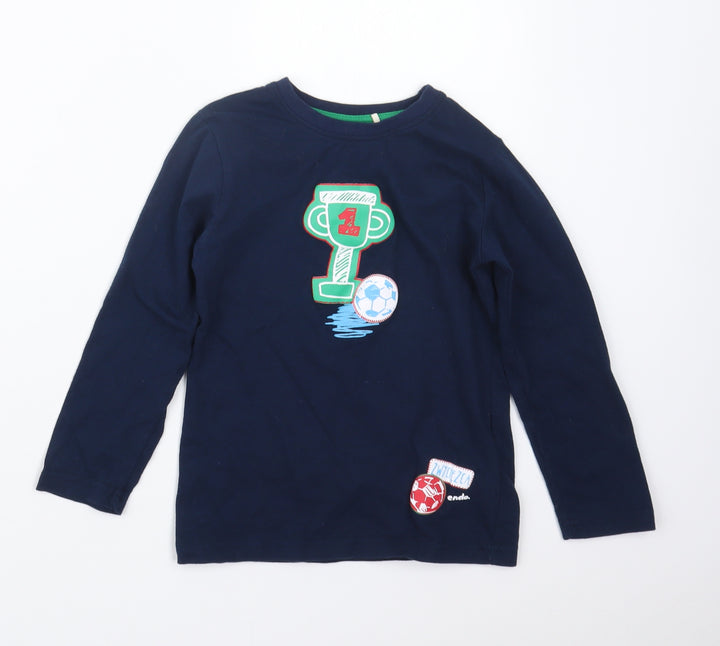 endo Boys Blue Basic T-Shirt Size 4-5 Years