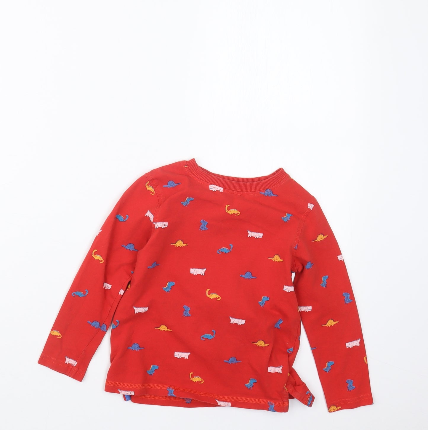 George Boys Red Geometric   Pyjama Top Size 3-4 Years
